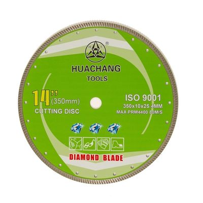 Cold Press 350mm Turbo Diamond Blade 14 In 25.4mm Bore kualitas tinggi Untuk Ubin Marmer Granit