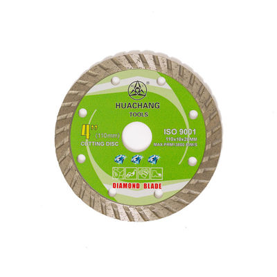 Cold Press 4.3inch '110×1.2/1.8×10×20mm Turbo Diamond Blade Untuk Tujuan Umum, Keramik, Marmer Dan Beton