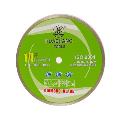 Cold Press 14 Inch 350×2.2/3.2×10×25.4mm×24T Continuous Rim Diamond Blade Untuk Penggiling Sudut