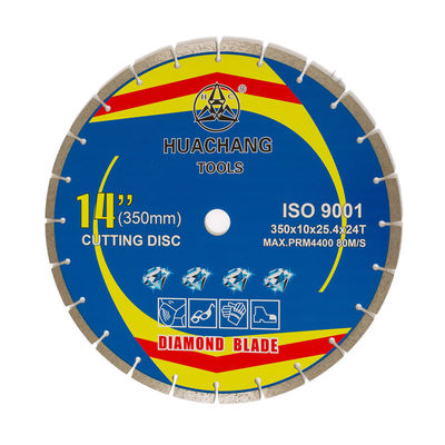 Hot Press 350 × 2.2 / 3.2 × 10 × 25.4 × 24T Sintered Segmented Diamond Untuk Blade Granit, Marmer, Beton Dan Bata