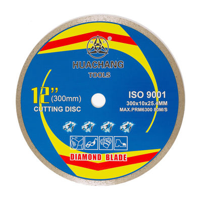 12 inci '300 × 2.0 / 3.0 × 10 × 25.4mm Hot Press Diamond Tile Saw Blades Untuk Tujuan Umum, Keramik, Marmer Dan Beton