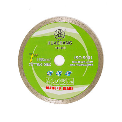 Cold Press 7 inci 180×1.6/2.2×10×22.23mm Continuous Rim Diamond Blade Untuk Keramik, Marmer Dengan Masa Pemotongan Panjang
