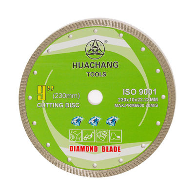 Cold Press 9inch '230×1.8/3.0×10×22.23mm Turbo Diamond Blade Untuk Tujuan Umum, Keramik, Marmer Dan Beton