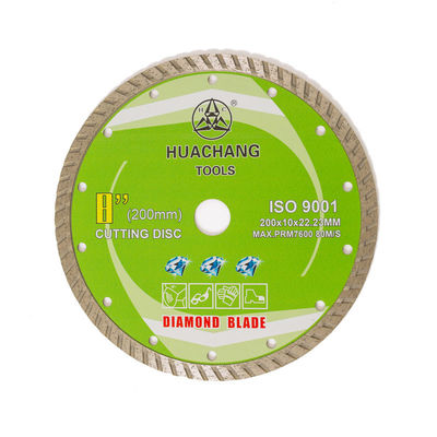 Turbo Diamond Blade Cold Press 8 inci 200 × 10 × 22.23mm Kualitas Tinggi Untuk Tujuan Umum, Keramik, Marmer