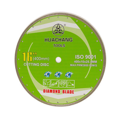 Dry Cut Continuous Diamond Turbo Blade Untuk Granit 16inch 400mmx25.4mm