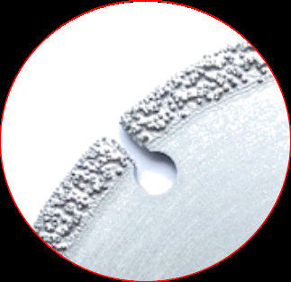 Kualitas tinggi 105 × 0,5 / 1,0 × 5 × 20 × 8T Vacuum Brazed Diamond Grinding Cutting Disc untuk marmer plastik batu keramik