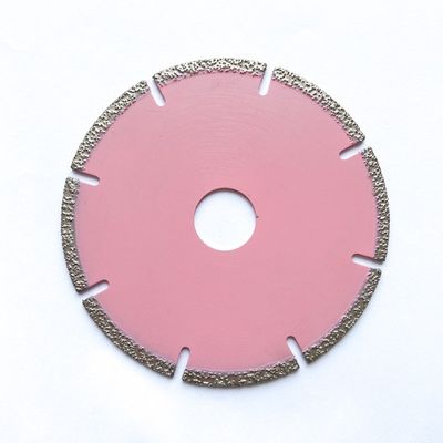 4.5 inci 115 × 1.4 / 2.2 × 5 × 22.23 × 9T Kualitas Tinggi Vacuum Brazed Diamond Grinding Cutting Disc Untuk Batu Keramik Plastik Marmer