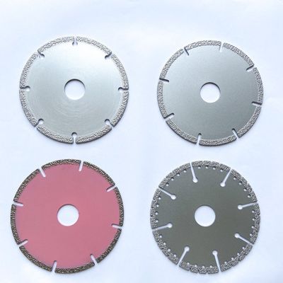 4.5 inci 115 × 1.4 / 2.2 × 5 × 22.23 × 9T Kualitas Tinggi Vacuum Brazed Diamond Grinding Cutting Disc Untuk Batu Keramik Plastik Marmer