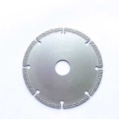 4.5 inci 115 × 1.4 / 2.2 × 5 × 22.23 × 9T Kualitas Tinggi Vacuum Brazed Diamond Grinding Cutting Disc Untuk Batu Keramik Plastik Marmer