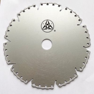 Kualitas tinggi 5 inci 125×1.4/2.4×8×9T×22.23mm Vacuum Brazed Diamond Grinding Cutting Disc Untuk Batu Keramik Plastik Marmer