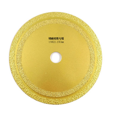 150×1.6×10×22.23mm Vacuum Brazed Diamond Saw Blade Untuk Memotong Besi Cor Marmer Logam Stainless Steel Darurat Kebakaran