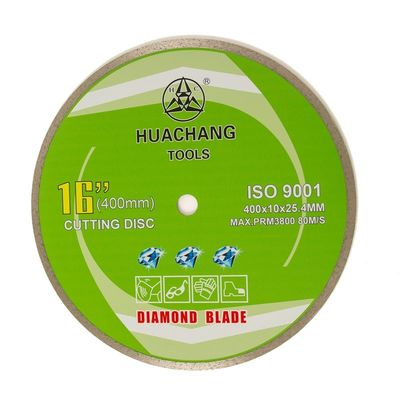 Cold Press 16inch '400×2.6/3.4×10×25.4mm Continuous Rim Diamond Blade Untuk Untuk Tujuan Umum, Keramik