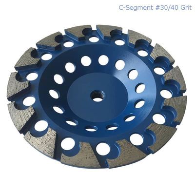 180mm Laser Welded Segmented Diamond Grinding Cup Wheel Untuk Beton, Batu, Bahan Bangunan