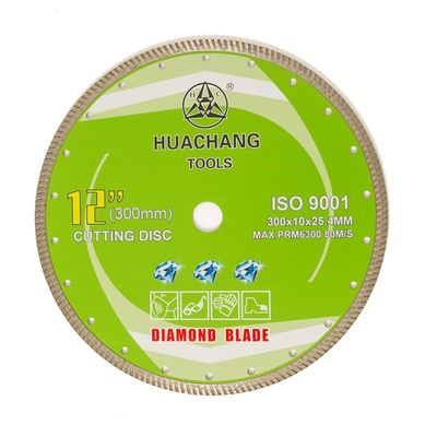Cold Press 12inch '300×2.0/3.0×10×25.4mm Turbo Diamond Blade Kualitas Tinggi Untuk Tujuan Umum, Keramik, Marmer
