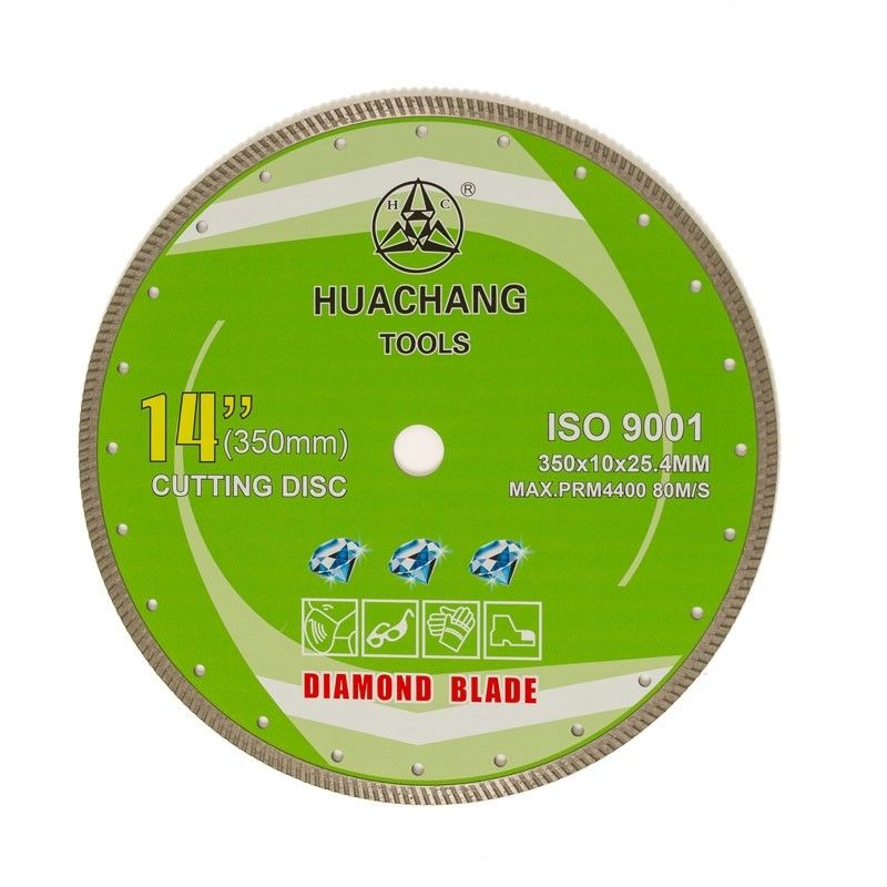 Cold Press 350mm Turbo Diamond Blade 14 In 25.4mm Bore kualitas tinggi Untuk Ubin Marmer Granit