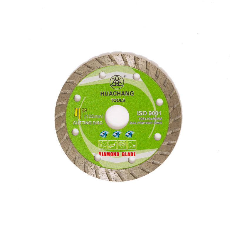 Cold Press 4inch 105*1.8/1.2*10*8*20mm Turbo Diamond Blade Untuk Tujuan Umum, Keramik, Marmer Dan Beton