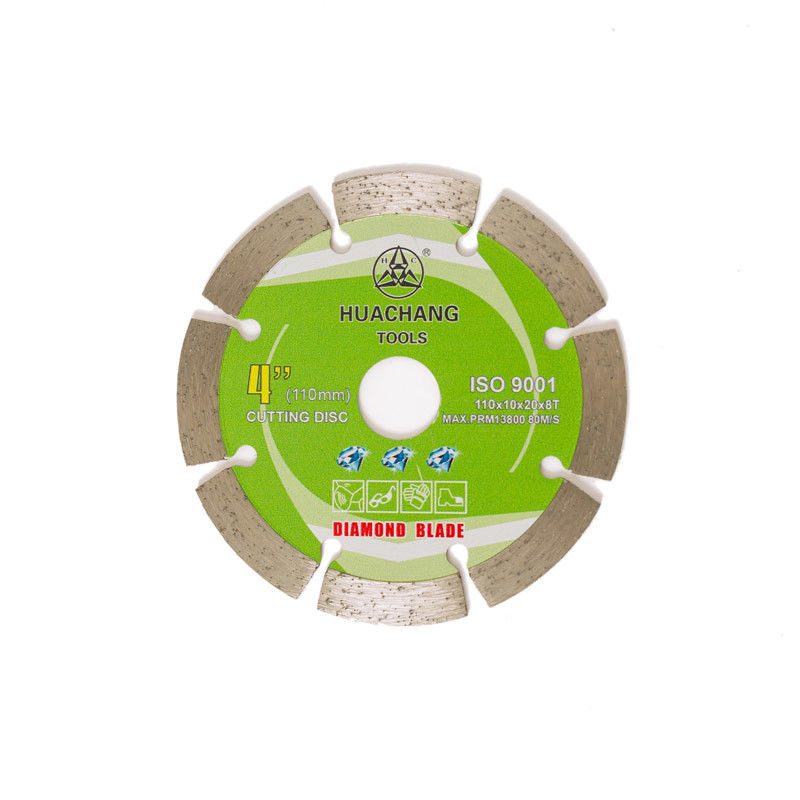 Cold Press 4.3inch 110×1.2/1.8×10×20×8T Diamond Blade Tersegmentasi berkualitas tinggi Untuk Tujuan Umum Dengan Umur Panjang