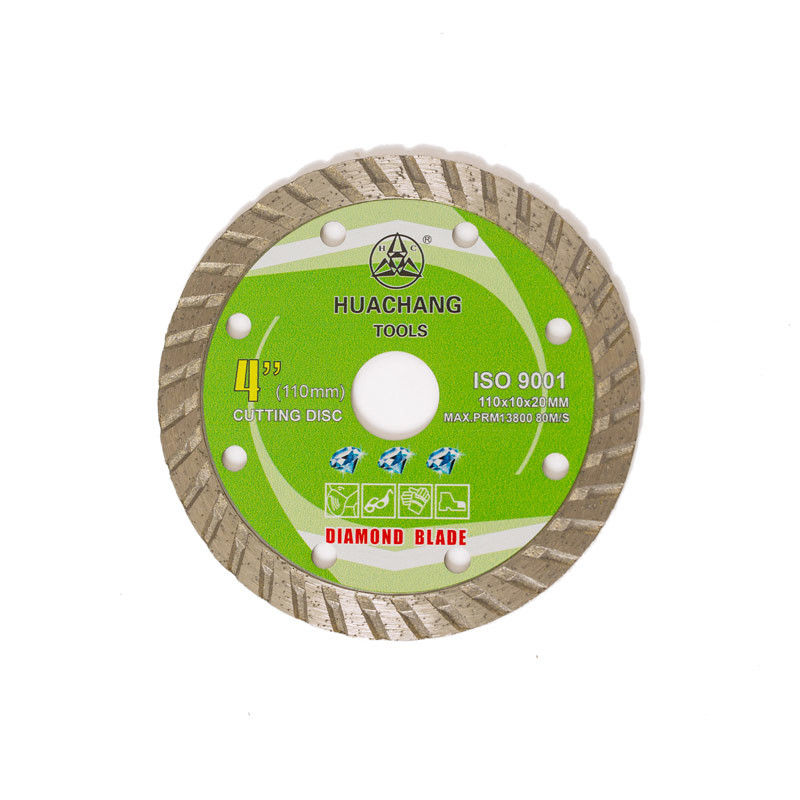 Cold Press 4.3inch '110×1.2/1.8×10×20mm Turbo Diamond Blade Untuk Tujuan Umum, Keramik, Marmer Dan Beton