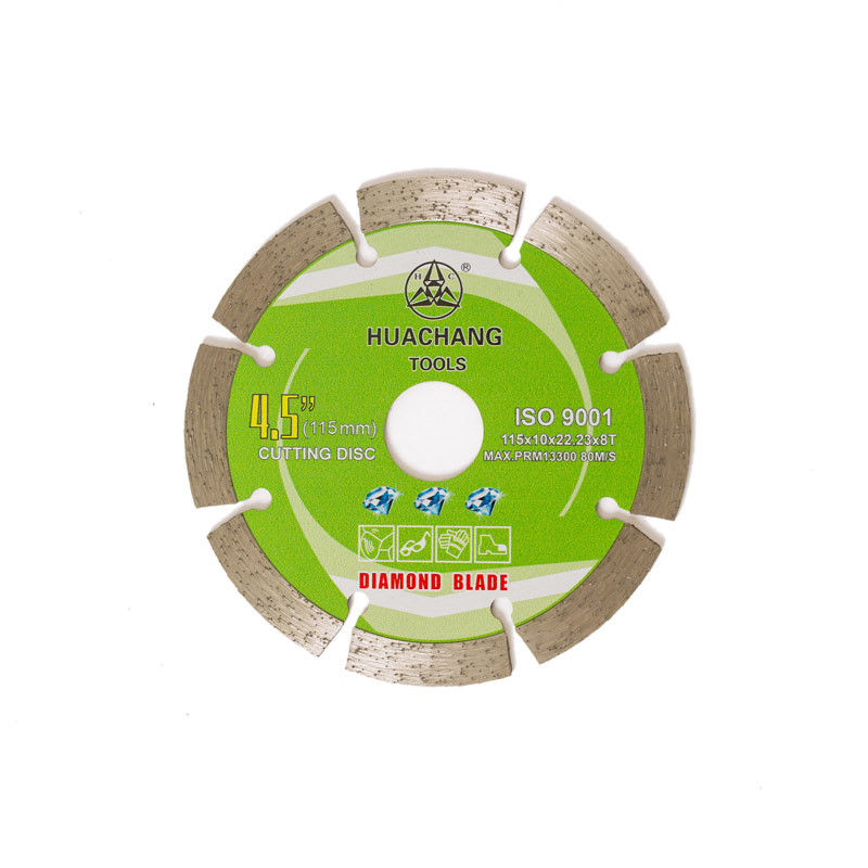 Cold Press 4.5inch '115×1.2/1.8×10×22.23×8T Segmented Diamond Blade Untuk Tujuan Umum, Batu Dengan Umur Panjang
