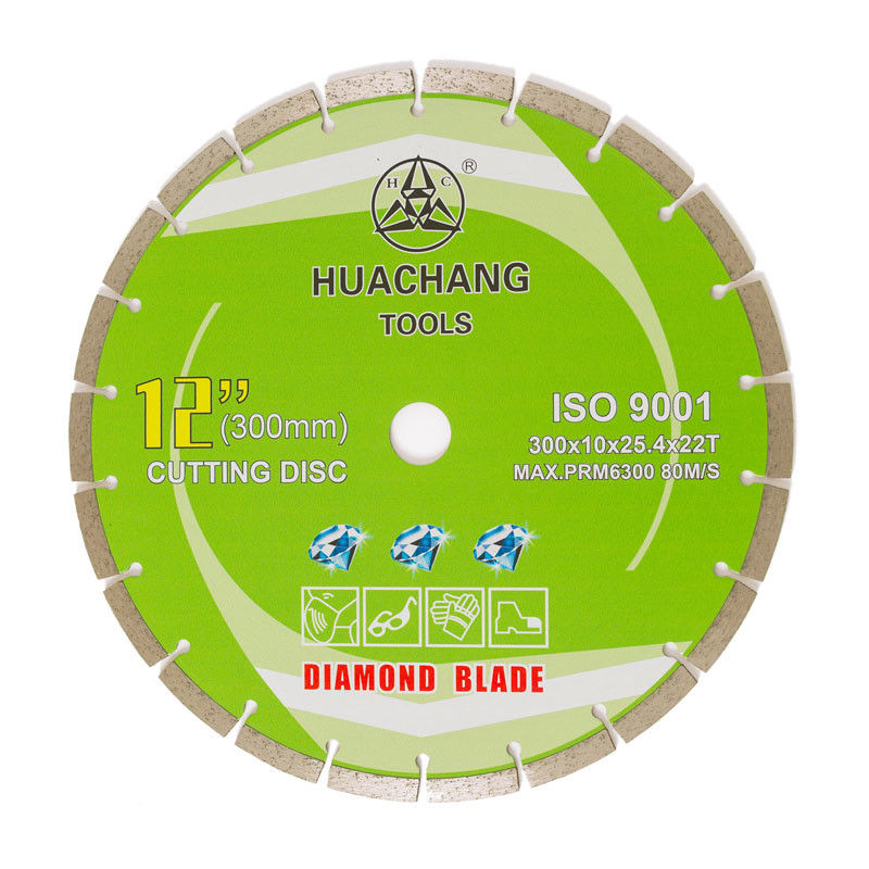 kualitas tinggi Cold Press 12inch '300×2.0/3.0×10×25.4×22Tmm Segmented Diamond Blade Untuk Tujuan Umum, Batu