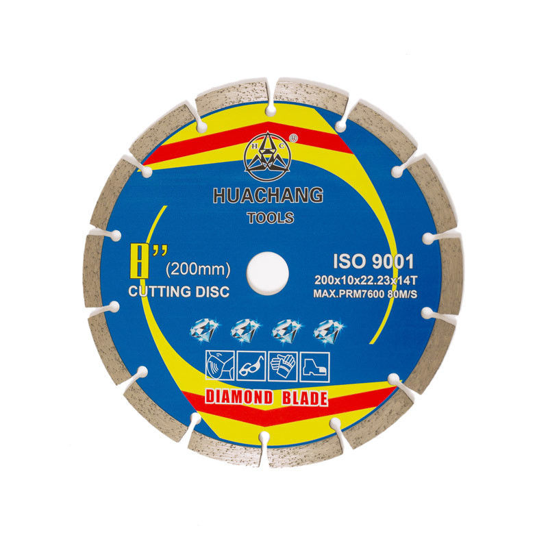 Hot Press 200×1.6/2.2×10×22.23×14T Diamond Saw Blade Segmen Berlian &amp; Badan Baja 65Mn Untuk Keramik, Ubin, Granit, Marmer