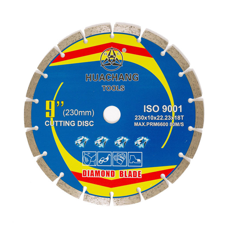 Hot press berkualitas tinggi 230 × 10 × 22.23 × 18T Roda Pemotong Beton Untuk Penggiling Pisau Pemotong Ubin Berlian