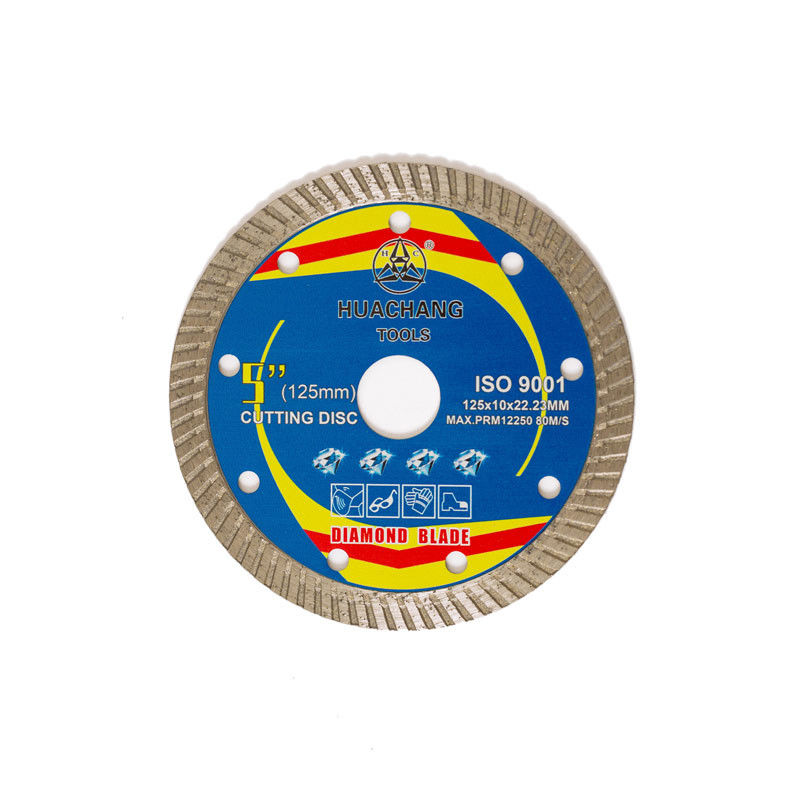 Hot Press Kualitas Tinggi 5 inci '125×1.2/2.0×10×22.23mm Porcelain Diamond Blade65Mn Badan Baja Dengan Umur Pemotongan Panjang