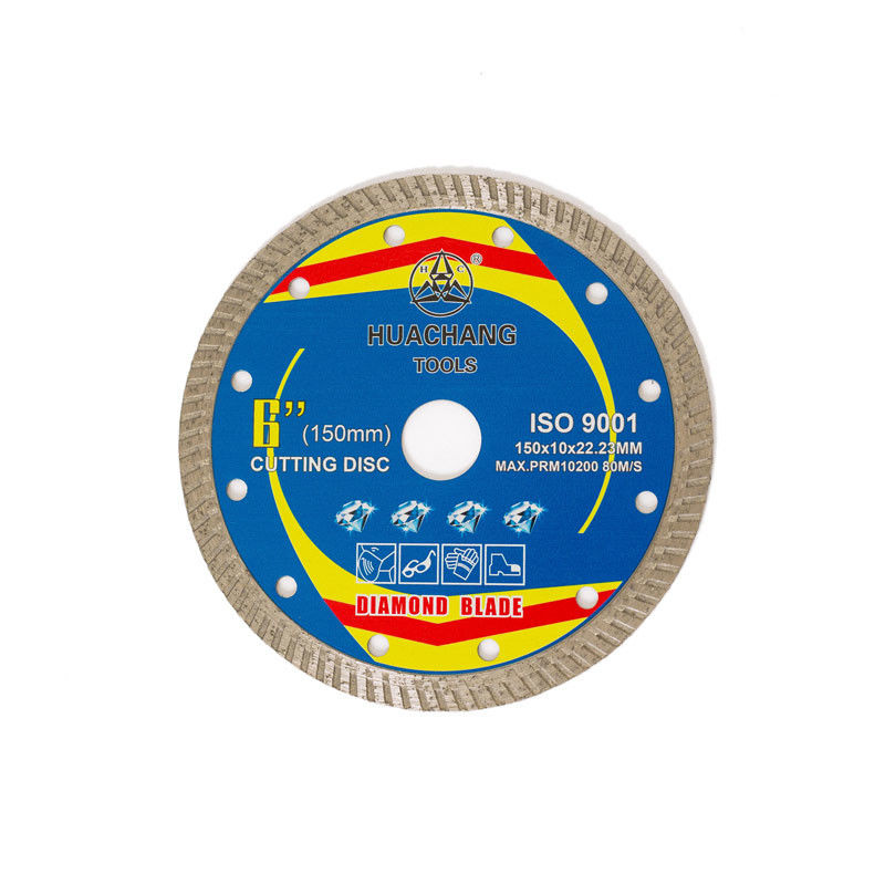 Hot Press Kualitas Tinggi 6 inci '150×1.4/2.4×10×22.23mm Porcelain Diamond Blade65Mn Badan Baja Dengan Umur Pemotongan Panjang