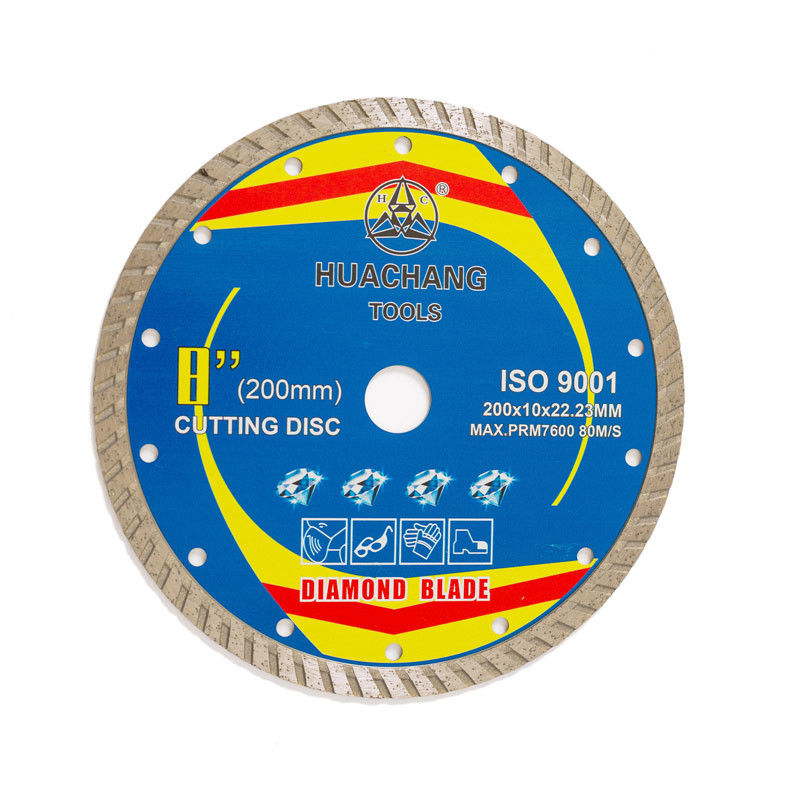 Kualitas Tinggi Hot Press 8 inci '200×1.6/2.6×10×22.23mm Porcelain Diamond Blade 65Mn Steel Body Dengan Long Cutting Life