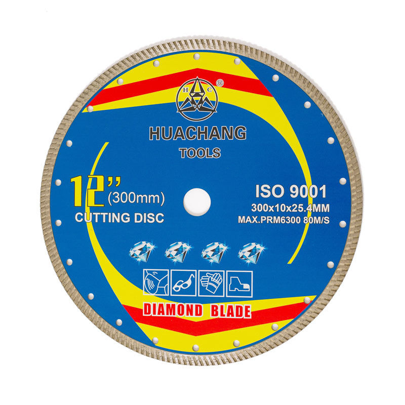 12 inci 300mm Porcelain Diamond Blade Kualitas Tinggi Untuk Memotong Ubin Porselen 25.4mm Bore