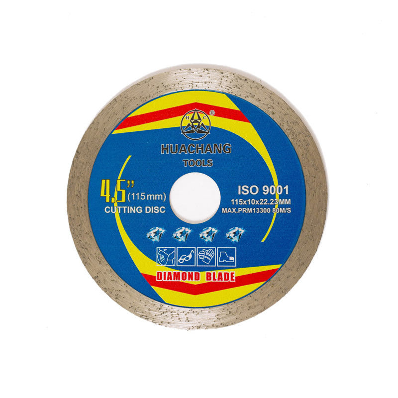 Hot Press 4.5 inci 115 × 1.2 / 1.8 × 10 × 22.23mm Diamond Tile Saw Blades Untuk Tujuan Umum, Keramik, Marmer Dan Beton