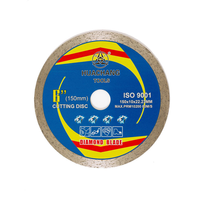 6 inci '150 × 1.4 / 2.0 × 10 × 22.23mm Hot Press Diamond Tile Saw Blades Untuk Tujuan Umum, Keramik, Marmer Dan Beton