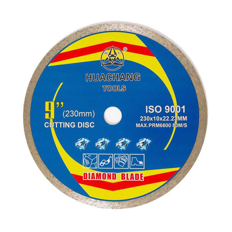 Hot Press 9 inci 230 × 1.8 / 2.6 × 10 × 22.23mm Diamond Tile Saw Blades Untuk Tujuan Umum, Keramik, Marmer Dan Beton