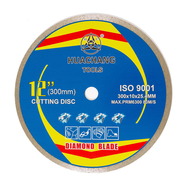 12 inci '300 × 2.0 / 3.0 × 10 × 25.4mm Hot Press Diamond Tile Saw Blades Untuk Tujuan Umum, Keramik, Marmer Dan Beton
