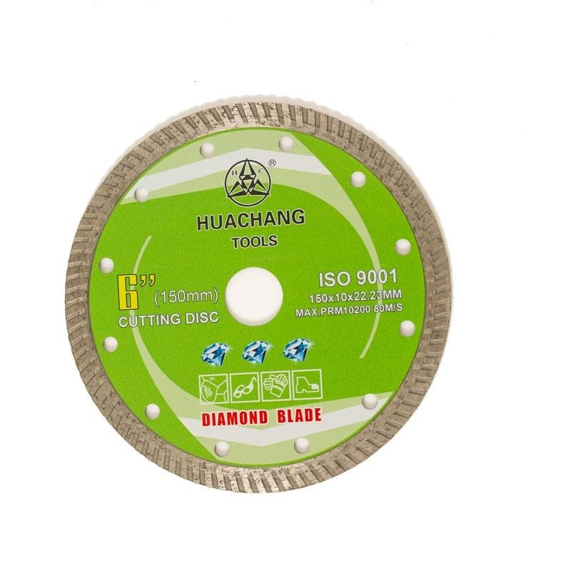 Cold Press 6inch '150×1.4/2.4×10×22.23mm Turbo Diamond Blade kualitas tinggi Untuk Tujuan Umum, Keramik, Marmer