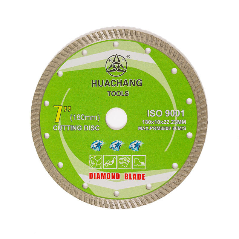 Cold Press 7 inci 180×1.6/2.6×10×22.23mm Turbo Diamond Blade Untuk Tujuan Umum, Keramik, Marmer Dan Beton