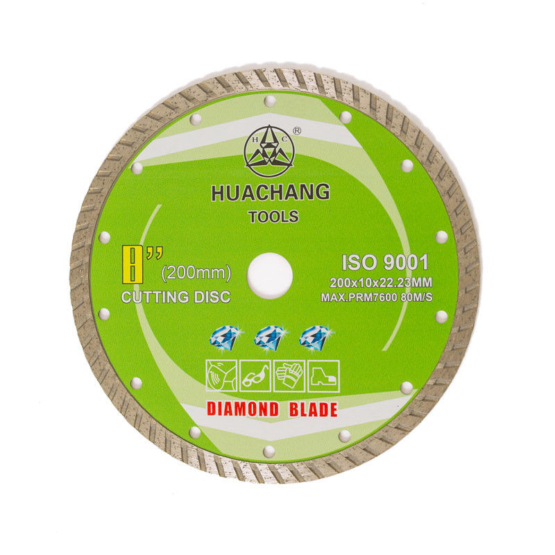 Turbo Diamond Blade Cold Press 8 inci 200 × 10 × 22.23mm Kualitas Tinggi Untuk Tujuan Umum, Keramik, Marmer