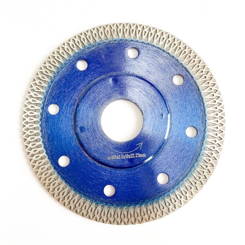 Kualitas Tinggi Hot Press 4 inci 105x0.8/1.2x10x20mm Blue Circular Diamond Saw Blade Untuk Tujuan Umum, Keramik, Bata