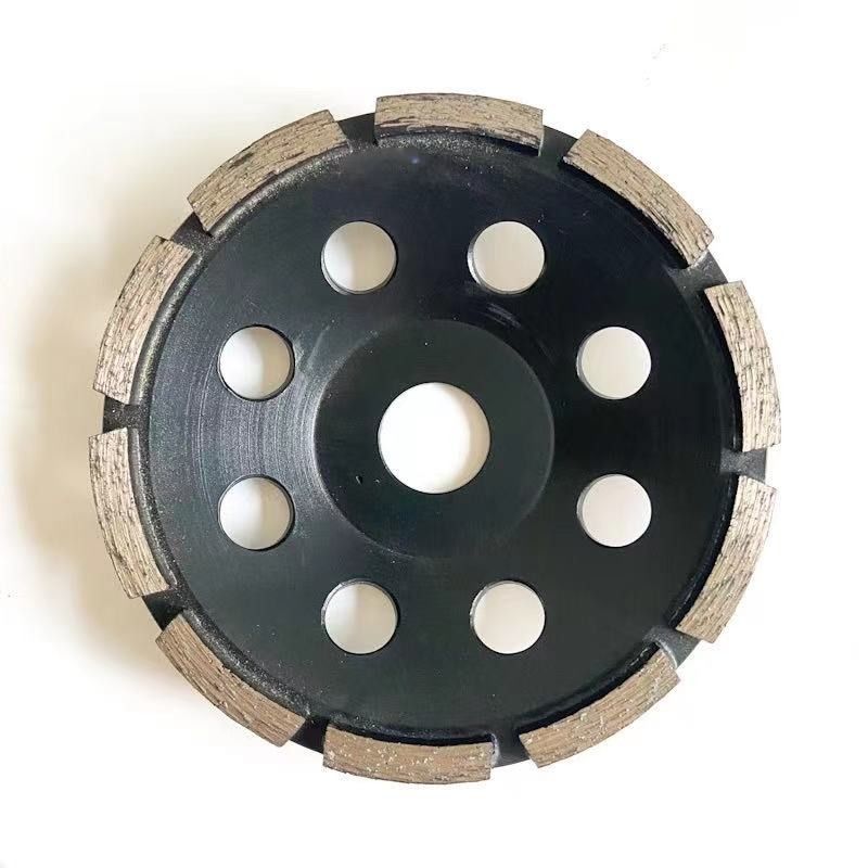 Tingkat Tinggi 4.5inch Laser Welded 115mm Single Row Diamond Cup Wheel Untuk Beton, Batu, Bahan Bangunan Keras