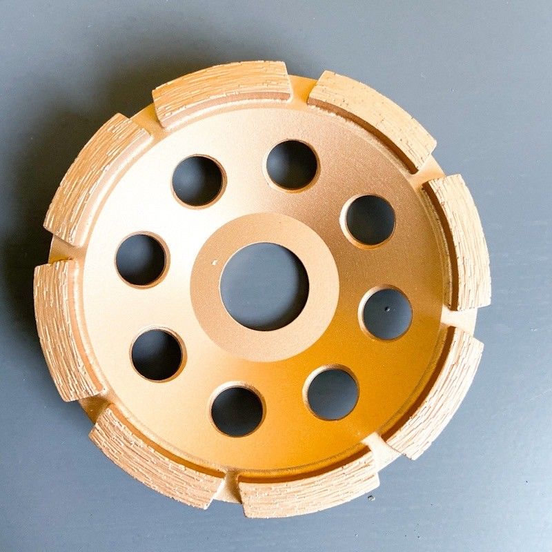 5 inci Laser Welded 125×10T(30×5×7.2)×22.23mm Single Row Diamond Cup Wheel Untuk Beton, Batu, Bahan Bangunan Keras