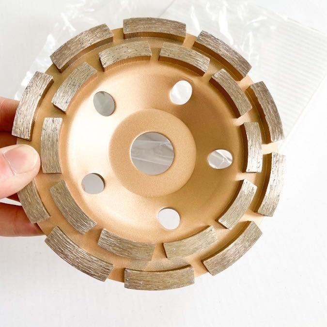 115mm 4-1/2 In. Roda Piala Berlian Baris Ganda Untuk Piala Berlian Ganda Batu