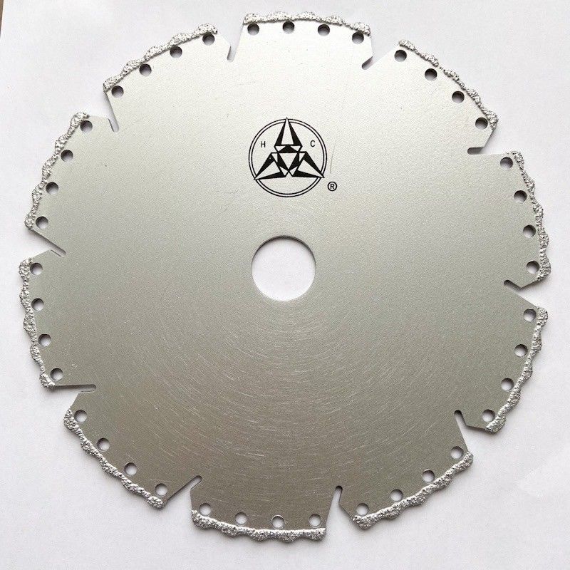 Kualitas tinggi 5 inci 125×1.4/2.4×8×9T×22.23mm Vacuum Brazed Diamond Grinding Cutting Disc Untuk Batu Keramik Plastik Marmer