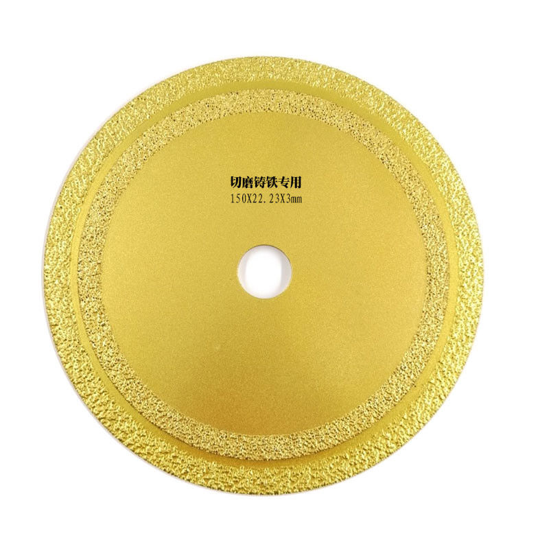 150×1.6×10×22.23mm Vacuum Brazed Diamond Saw Blade Untuk Memotong Besi Cor Marmer Logam Stainless Steel Darurat Kebakaran