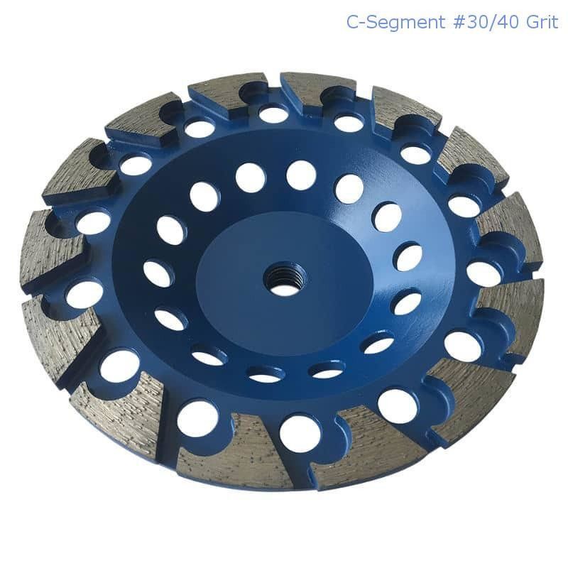 180mm Laser Welded Segmented Diamond Grinding Cup Wheel Untuk Beton, Batu, Bahan Bangunan