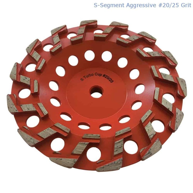 150-230mm Laser Welded Segmented Diamond Grinding Cup Wheel Untuk Beton, Batu, Bahan Bangunan